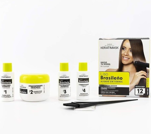 Kit completo de Alisado Brasileño,sin formol, con keratina y ácido  hialurónico | eBay
