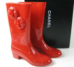 red chanel boots