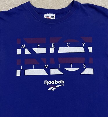 Vintage 90s Reebok No Mercy No Limits T Shirt Adult Medium - Main Image