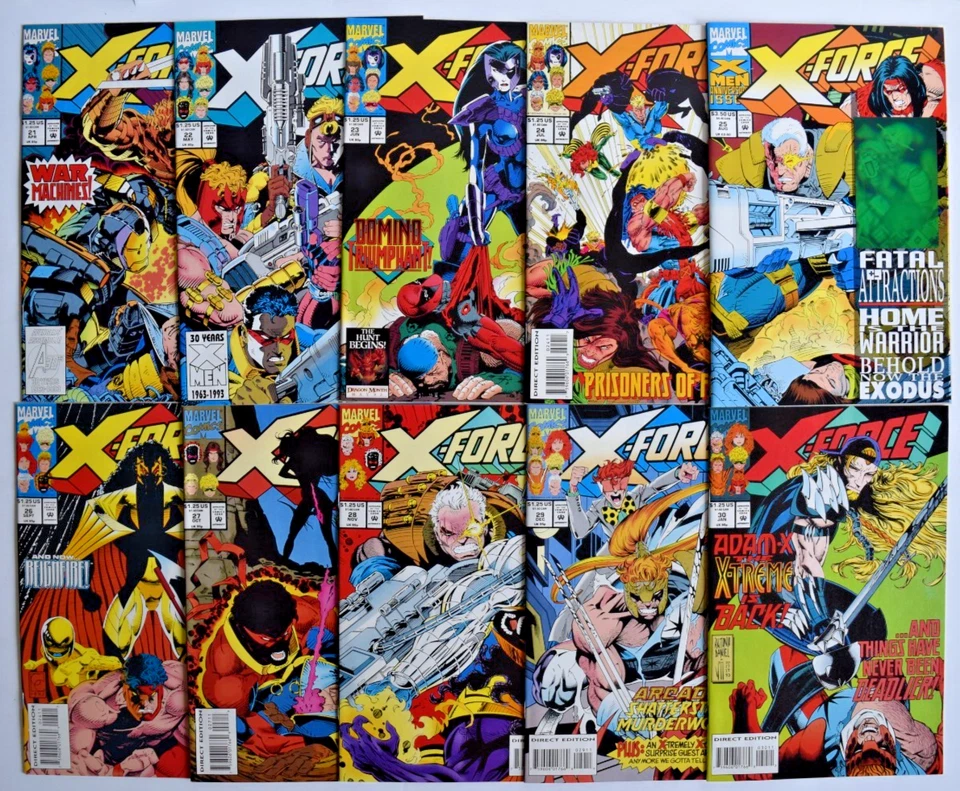 X-FORCE (1991) 122 ISSUE COMIC RUN #1-115, ANNUALS 1-6, FLASHBACK -1 MARVEL - Image 3 of 4