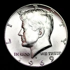 1969-D Kennedy 40% Silver Half Dollar GEM BU