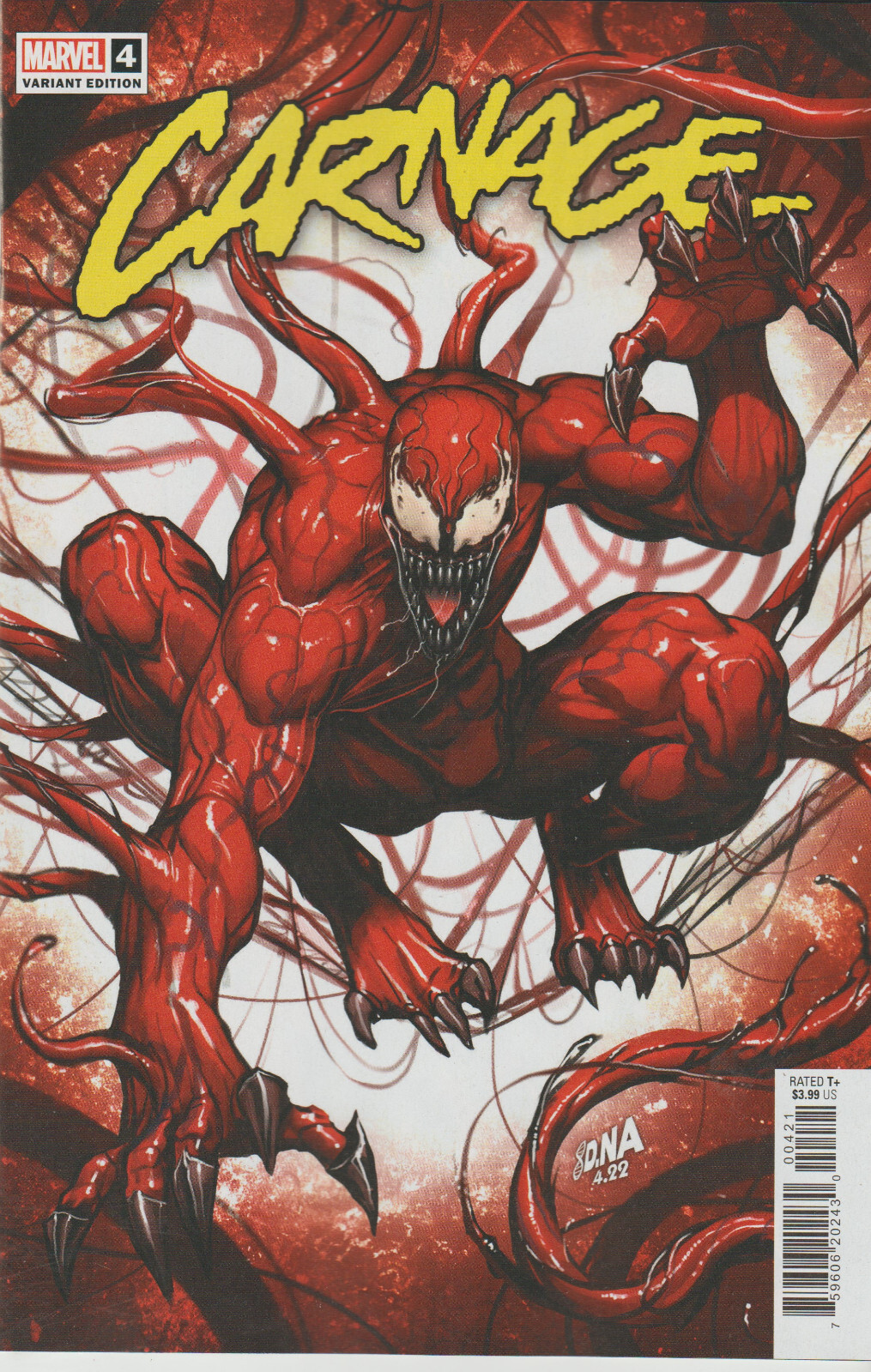 MARVEL COMICS CARNAGE #4 SEPTEMBER 2022 VARIANT 1ST PRINT NM