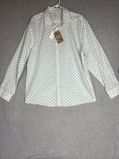 NWT Bar lll Mens XL Slim Stretch White Green Floral Button Up Shirt 17-17 1/2