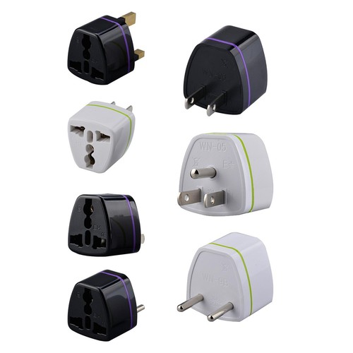 4Pcs EU Euro Europe to US USA Power Jack Wall Plug Converter Travel Adapter