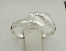 CUTE .925 STERLING SILVER DOLPHIN PORPOISE RING size 8 style r1735