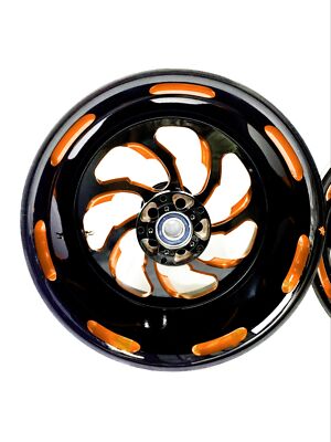 300 FAT TIRE BLACK & ORANGE SAMURAI WHEELS FOR 2006-2011 KAWASAKI