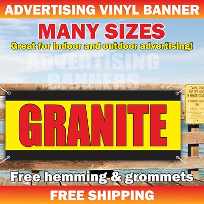 GRANITE Advertising Banner Vinyl Mesh Sign Tile Tools Shop Building