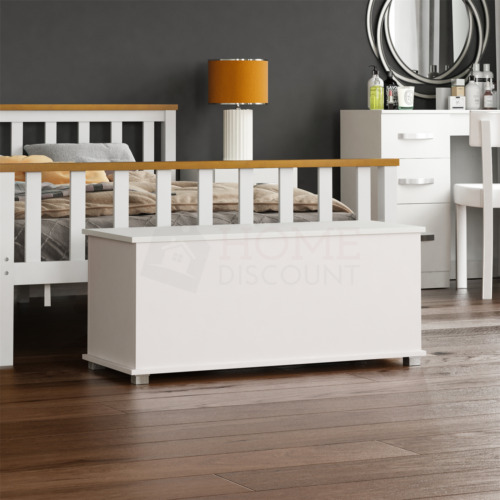 Toy box chest bench seat chest stool coffee table seat white-