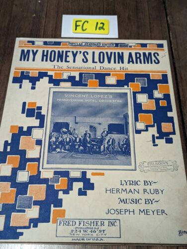 Noten Vintage My Honey's Lovin Arms 1922 Klavierstimme Rubin Meyer Vincent Lopez - Bild 1 von 12