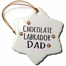 3dRose Chocolate Labrador Dog Dad - Doggie by breed - Lab brown muddy paw prints