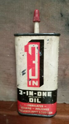 Vintage 3-in-One Household Oil Tin 1/2 - 3/4 3 oz. Can Used | eBay