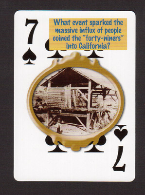 California Gold Rush Sutter's Mill Discovery Neat Playing Card #Ycal