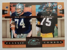 Bob Lilly Joe Greene 2008 Donruss Classics Combos 001/250 Cowboys Steelers A1