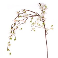 Image of Artificial Silk Cherry Blossom Branch Weeping 110cm White