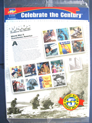 Stamp Set # 5543 Celebrate The Century 1940s 33c sheet (still
