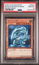 Yu-Gi-Oh Blue Eyes White Dragon QCCP Secret Rare JP001 GEM MINT PSA 10