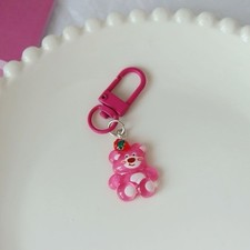 Cute Pink Teddy Bear Keychain Bag Charm Penda...