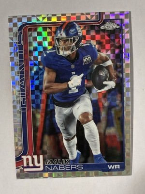 2025 Topps Chrome Football Malik Nabers X-Fractor