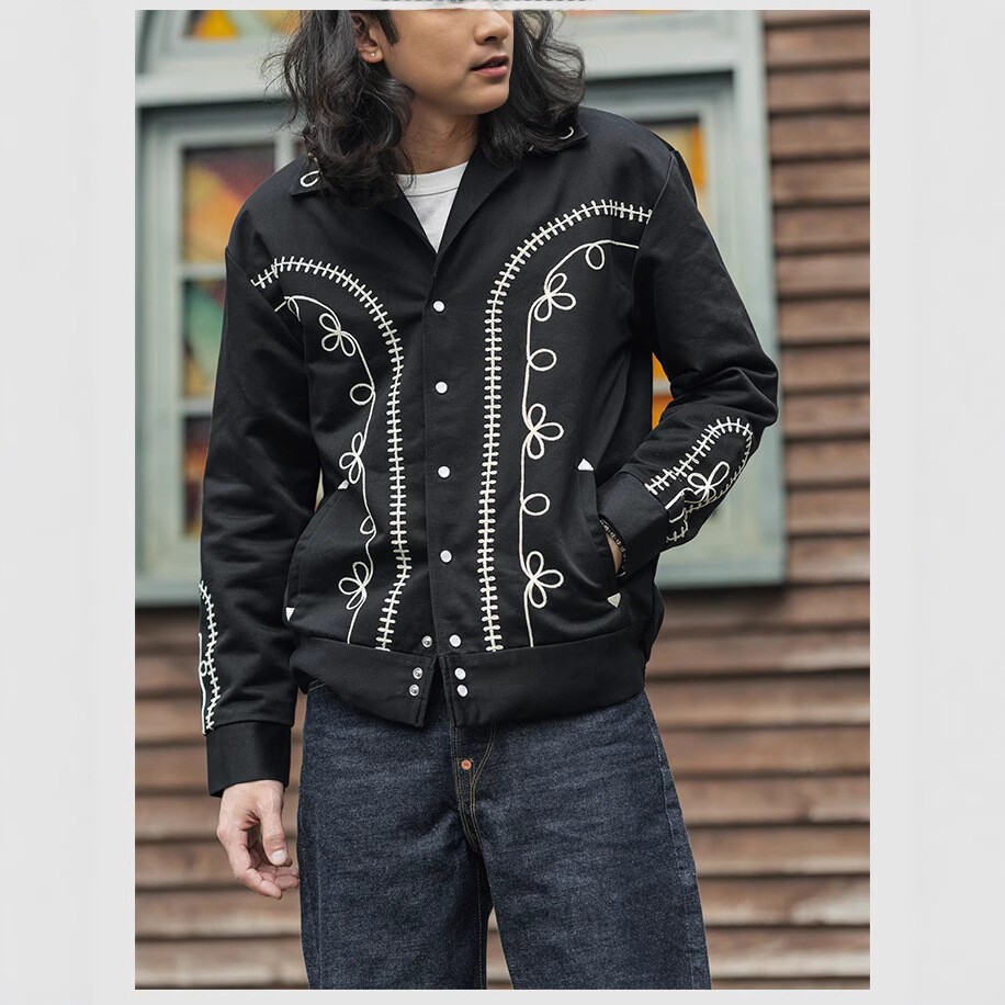 Non Stock Men's Vintage Rockabilly Cowboy Coat Western Bolero Musician  Jacket