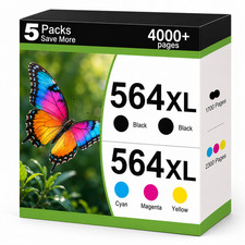 564XL-5PK New Gen Ink Printer Cartridge Black/Color PhotoSmart 7510 7520