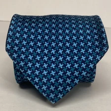 ROBERT TALBOTT Best Of Class Tie Men's TEAL Blue Silk NeckTie XL 61” Tall USA E1