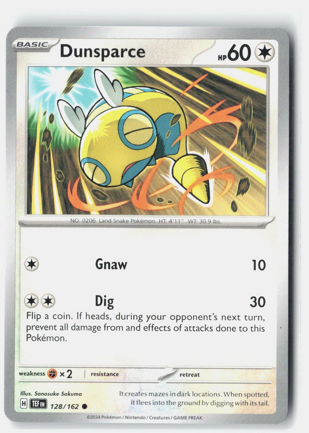 Pokemon TCG Card Dunsparce PRE Common 079/131 NM