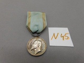 Königreich Bulgarien Verdienstmedaille Silber Zar Ferdinad I am Band N45