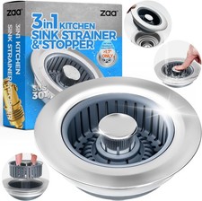 Sink Drain Strainer - Sink Stopper Kitchen Drain, 3 in 1 Kitchen Sink Drain Stra