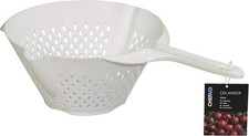 Chef Aid 23cm Plastic Colander with Handle Dual Pouring Lips BPA Free Strainer