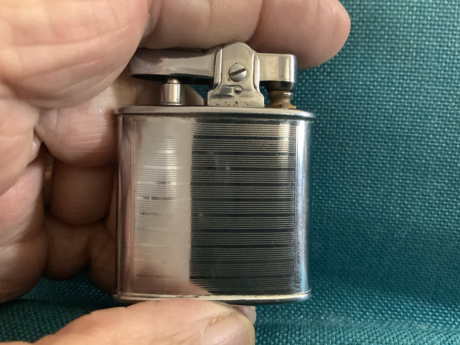 Vintage Ronson Art Metal Works Art Deco Maximus Lighter, Missing Screw