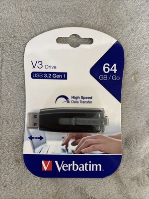 Verbatim (49174) Store n Go V3 USB Speicher Stick USB 3.0 64GB Schwarz