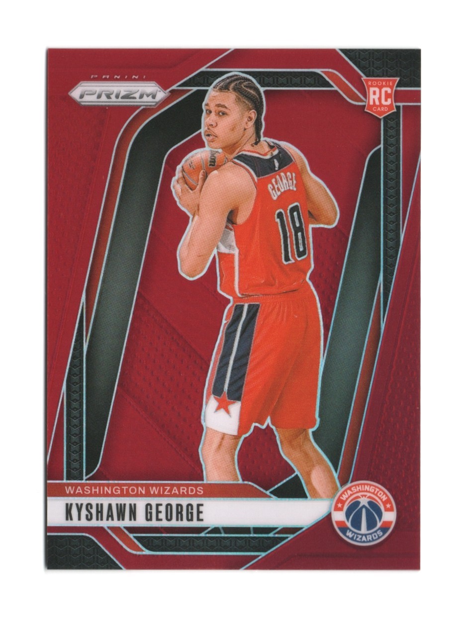 Kyshawn George 2024-25 Panini Prizm #257 Rookie RC Red Prizm /299