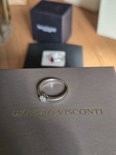 anello Giorgio Visconti oro bianco 18k con diamanti 