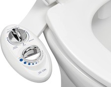 LUXE Bidet NEO 185 Dual Nozzle Self-Cleaning Non-Electric Bidet Attachment White