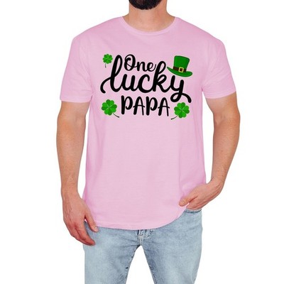 One Lucky Papa Herren T-Shirt St Patricks Day Familie lustig Geschenk für Ihn