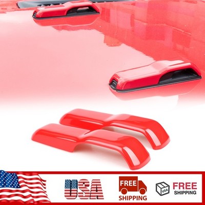 2Pcs Front Engine Hood Hinge Trim Cover Shell Decor For Jeep Wrangler JL 2018-23
