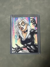 Marketplace image: 2026 Topps Chrome Marvel Black Cat ORIGINAL SKETCH CARD 1/1 Sherwin Santiago