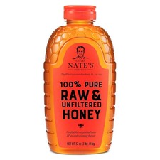 Nate's 100 Pure, Raw Unfiltered Honey - Award-Winning Taste, 32oz