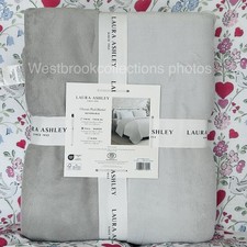 Laura Ashley FULL/QUEEN Reversible Ultimate Plush Blanket  2 Shades of Gray