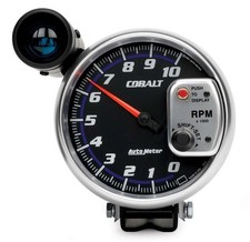 Autometer Tachometer 10000 Rpm 5 In Dia Cobalt Electric Analog Pedestal Mount