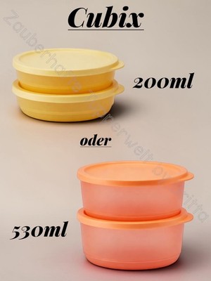 Tupperware Cubix rund 200ml oder 530ml Vorrat