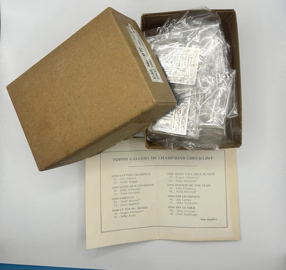 1986 Topps Gallery of Champions conjunto lacrado de fábrica de 12 - Imagem 2 de 4