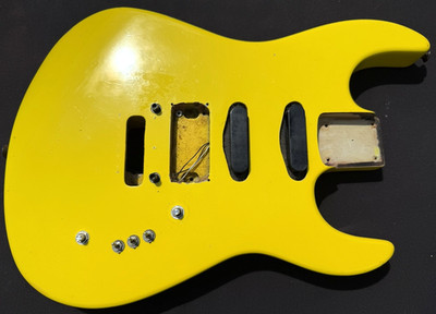 80 s BC RICH ST-III YELLOW Electric Guitar Body with 2 PUs & Mini-Switches