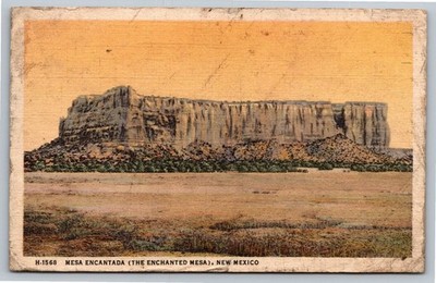 Vintage Mesa Encantada New Mexico Linen Postcard Fred Harvey Hotels