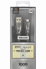 Micro USB Cable 1M High Speed Fast Charging Data Sync Metal Zinc Alloy Android