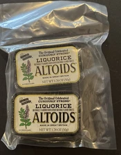 2 Altoids Liquorice Mints Unopened Tins Original Liquorice Flavor Great Britain