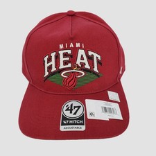 47 Brand Unisex Miami Heat NBA Pomona 47 Hitch Snapback Hat Razor Red Adjustable