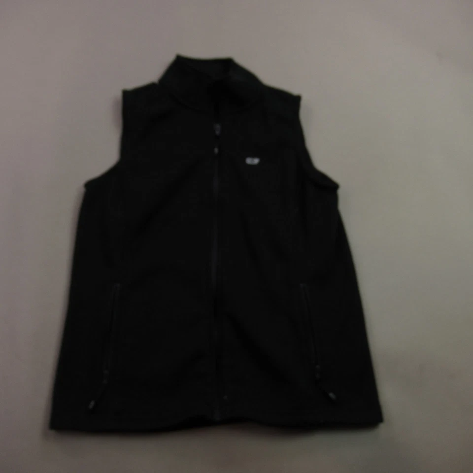 Vineyard Vines Vest Womens Medium Sleeveless Full Zip Outdoors Black Pockets — 第 2/4 张图片