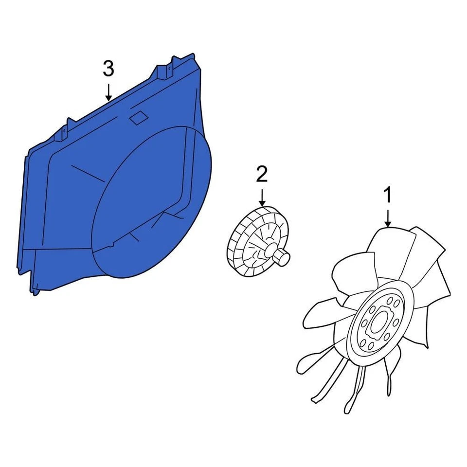 For Ford E-350 Super Duty 1999-2019 Ford GC2Z8146A Engine Cooling Fan Shroud Foto 2 de 3