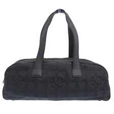 Chanel Canvas Mini Boston Bag Women Black One Size